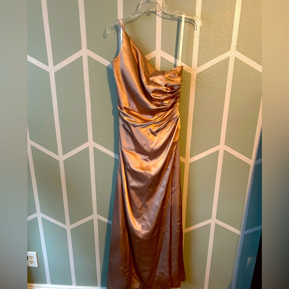 David’s Bridal Galina Signature sand bridesmaid or formal party dress